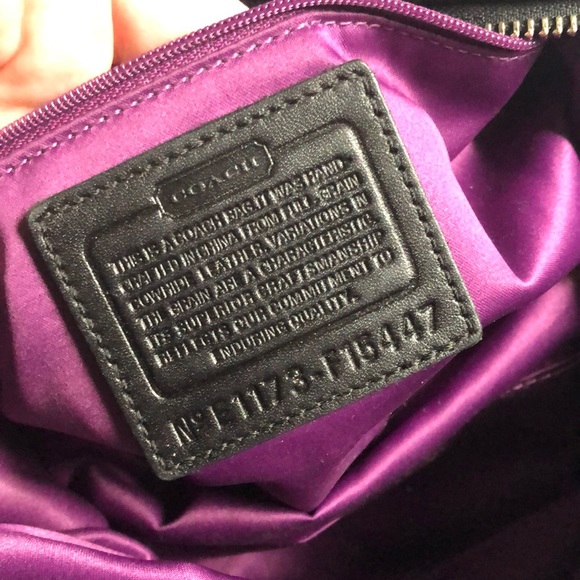Black Leather Coach Purse - Picture 4 of 5